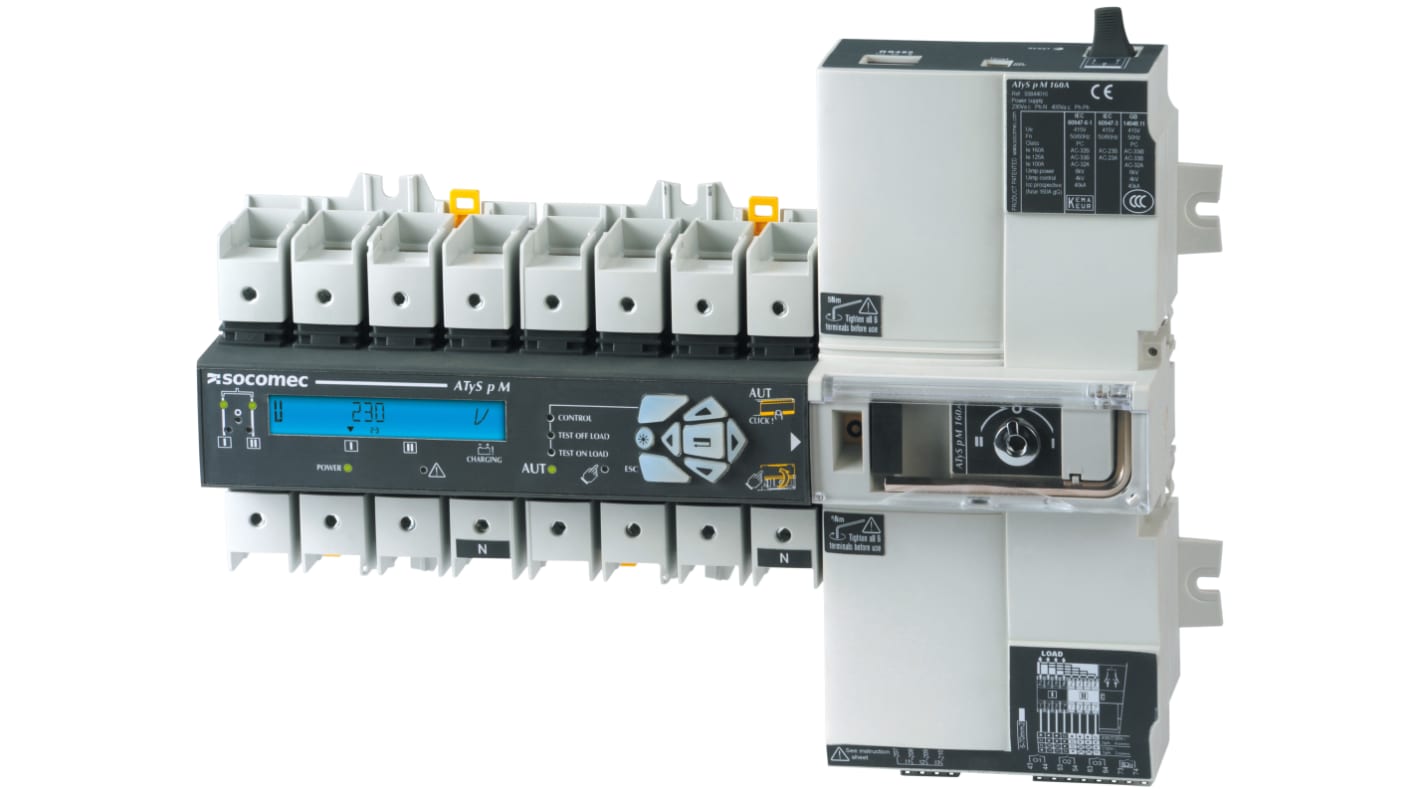 Socomec 4P Pole Non-Fused Switch Disconnector - 63A Maximum Current