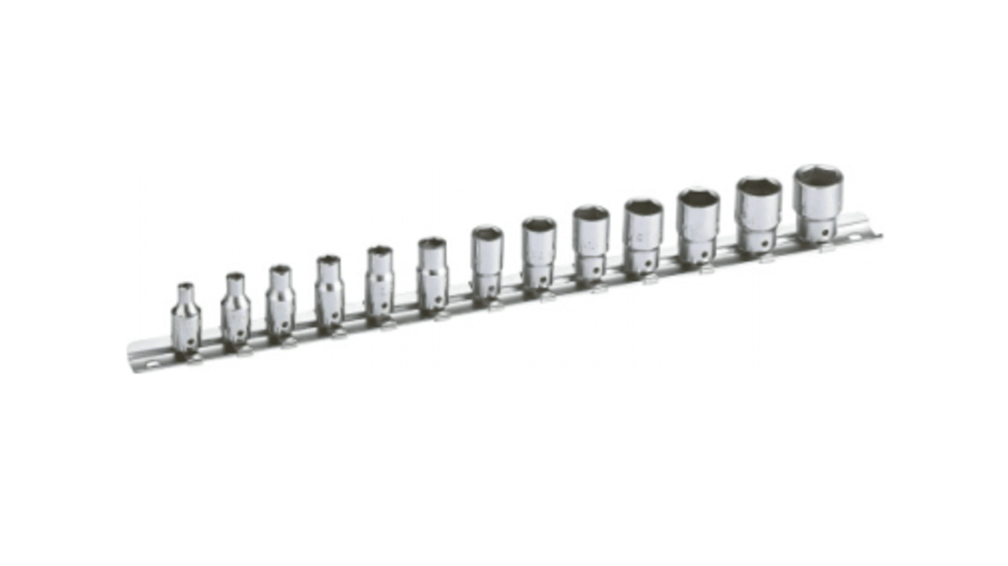 SAM 13-Piece Metric 1/4 in Standard Socket Set, 6 point