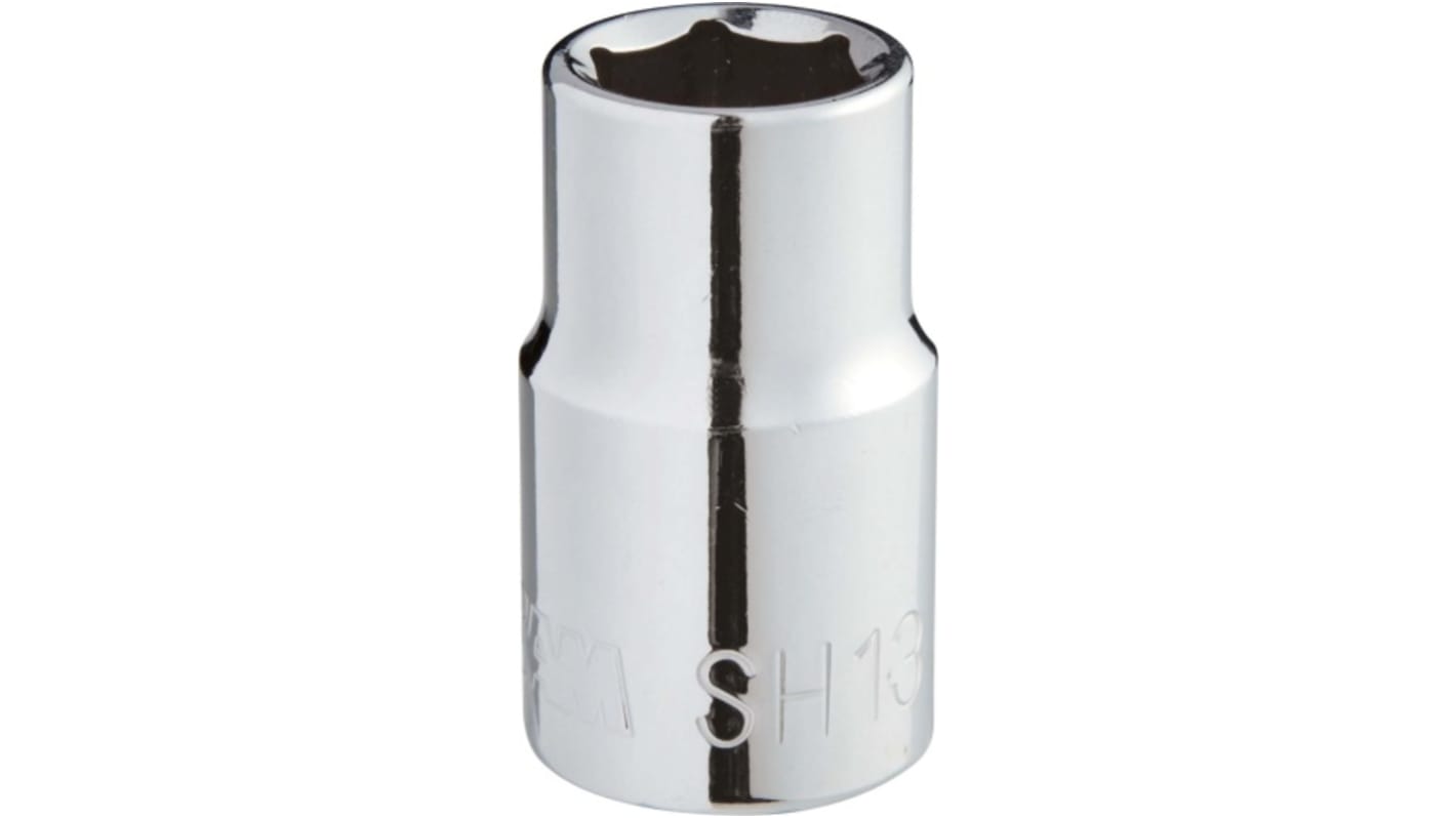 SAM 1/2 in Drive 10mm Standard Socket, 6 point, 38 mm Overall Length