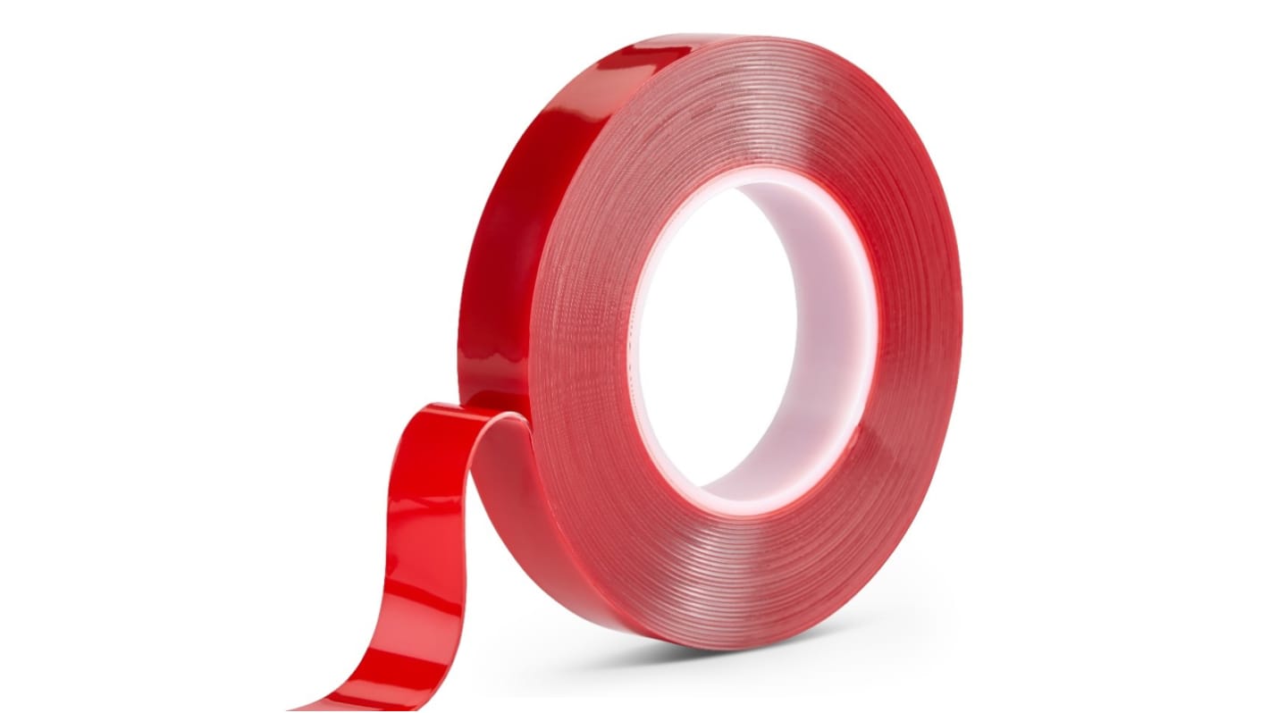 RS PRO Transparent Foam Tape, 25.0mm x 10.0m, 1.0mm Thick