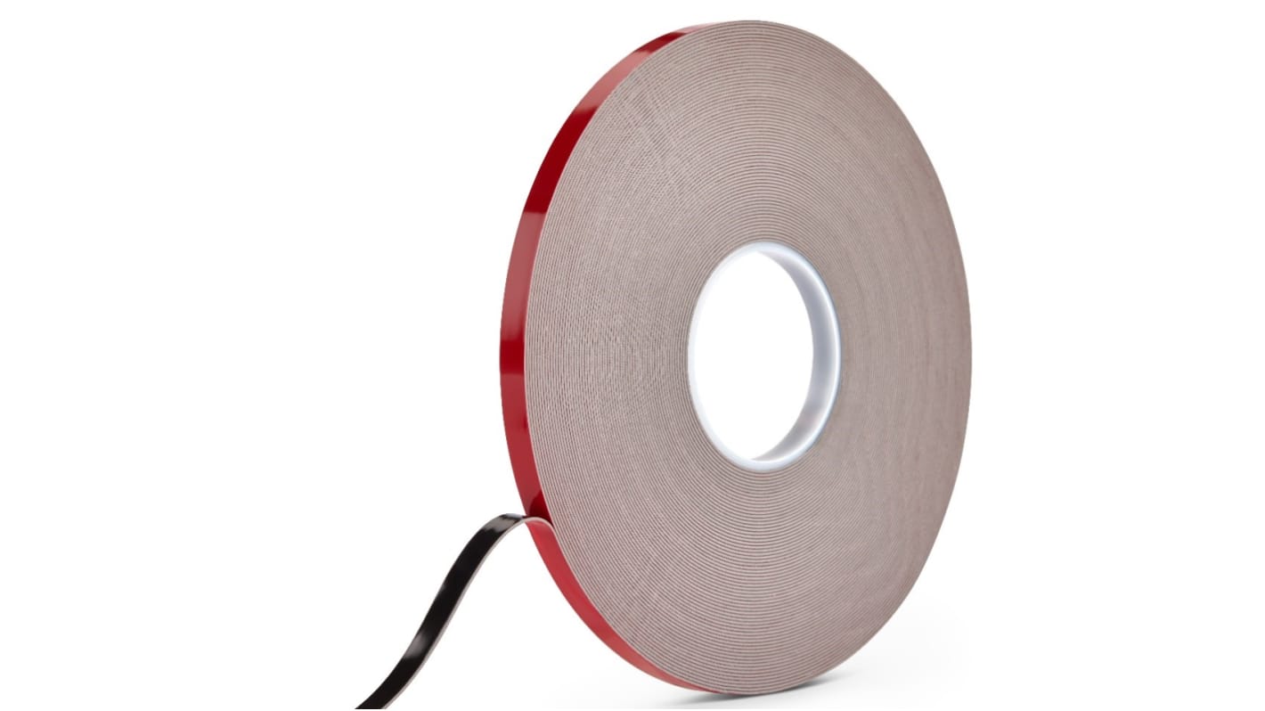 RS PRO Schaumstoff Klebeband doppelseitig, Schwarz, Stärke 1.10mm, 12.0mm x 33.0m