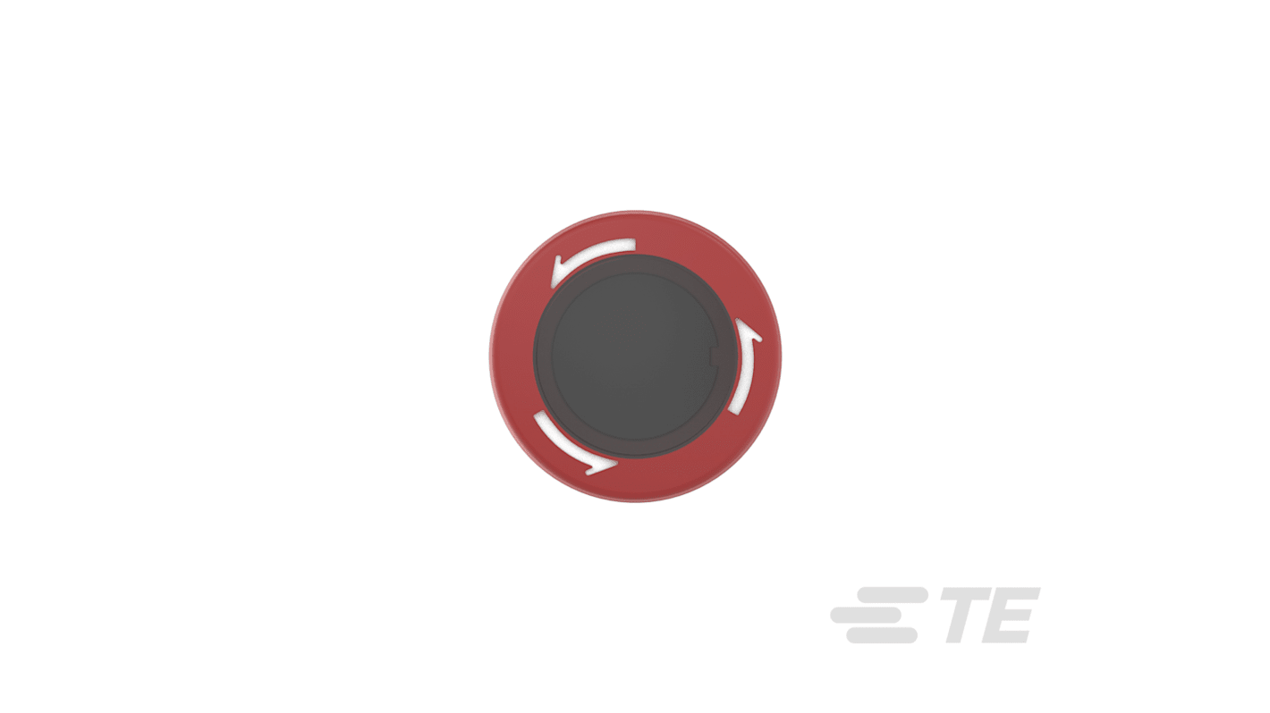 TE Connectivity Twist Release Illuminated Emergency Stop Push Button, Panel Mount, 16mm Cutout, 1NC, IP65