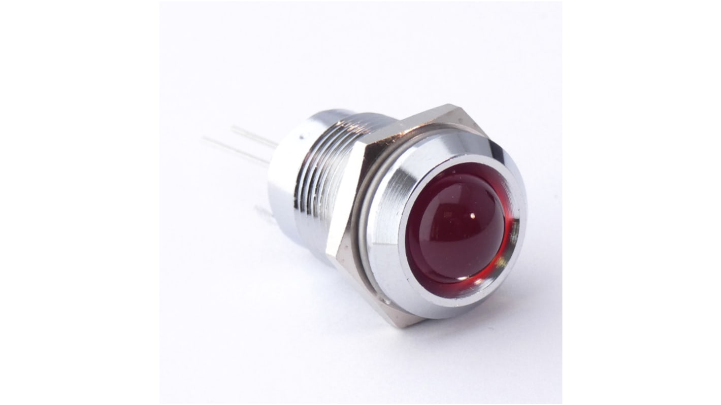 CML Innovative Technologies 1921X Series Red Panel Mount Indicator, 2V, 14mm Mounting Hole Size, Lead Wires