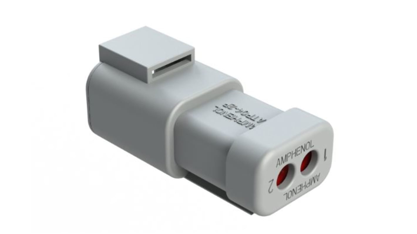 Amphenol Industrial 2芯电线连接器公插, 25A, IP67, ATP系列