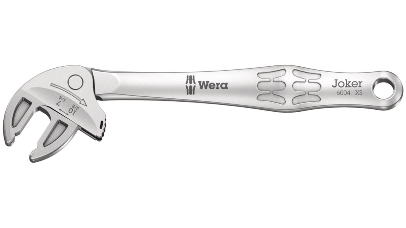 Wera Adjustable Spanner, 117 mm Overall, 7 → 10mm Jaw Capacity, Soft Grip Handle