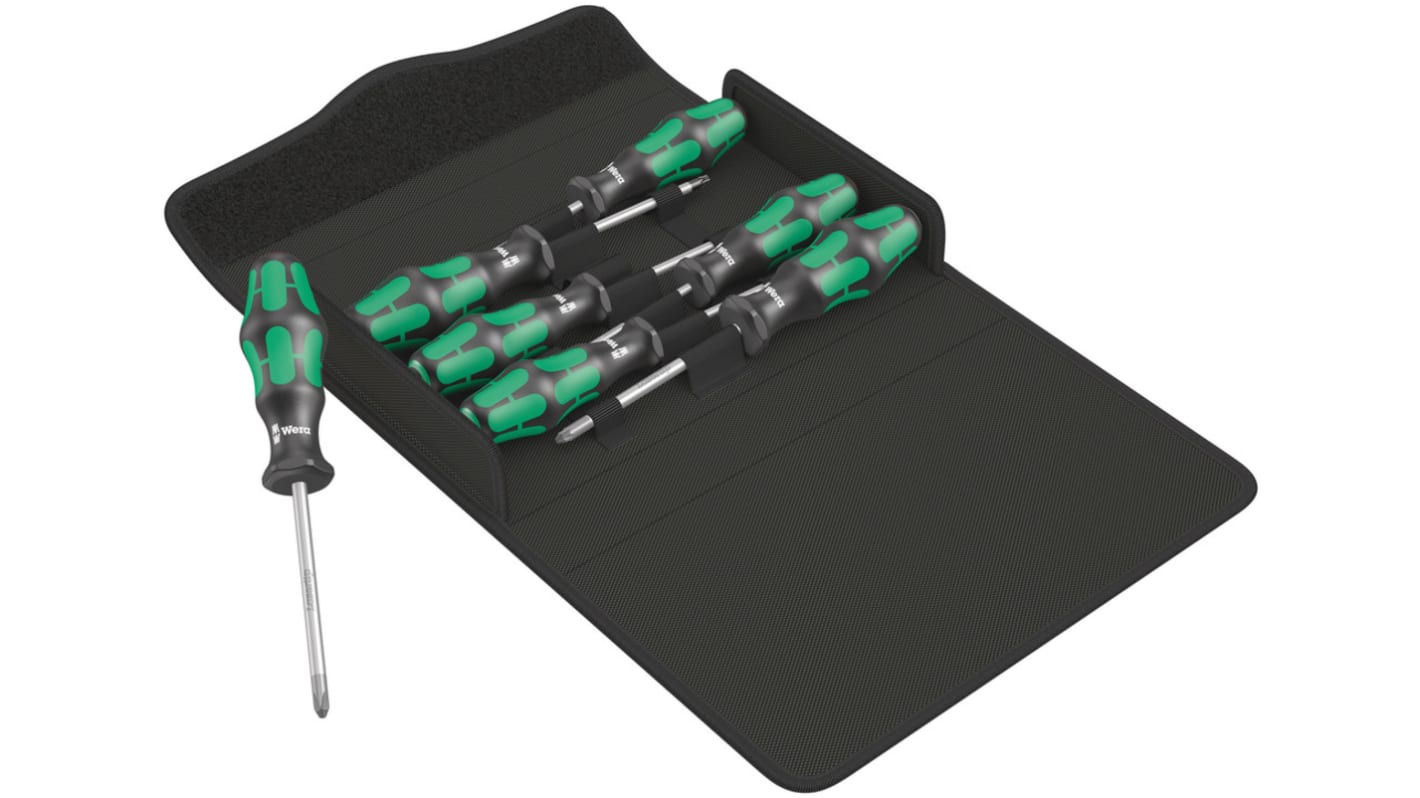 Wera Phillips; Pozidriv; Torx Screwdriver Set, 7-Piece