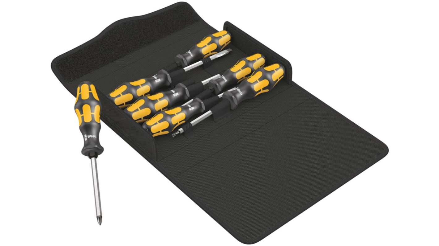 Wera Phillips; Slotted; Torx Screwdriver Set, 7-Piece