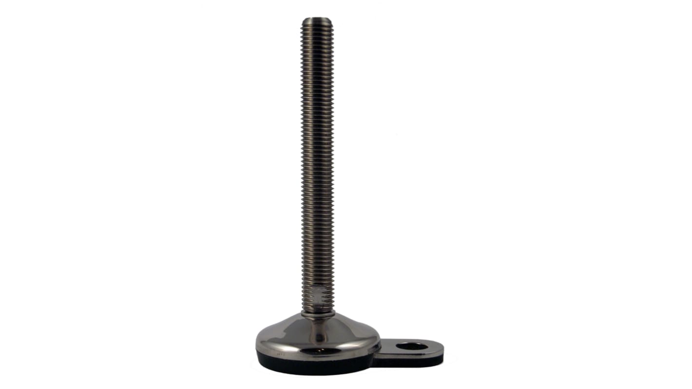 RS PRO M24 100mm Dia. Rubber Adjustable Foot, 1500kg Static Load Capacity 10° Tilt Angle