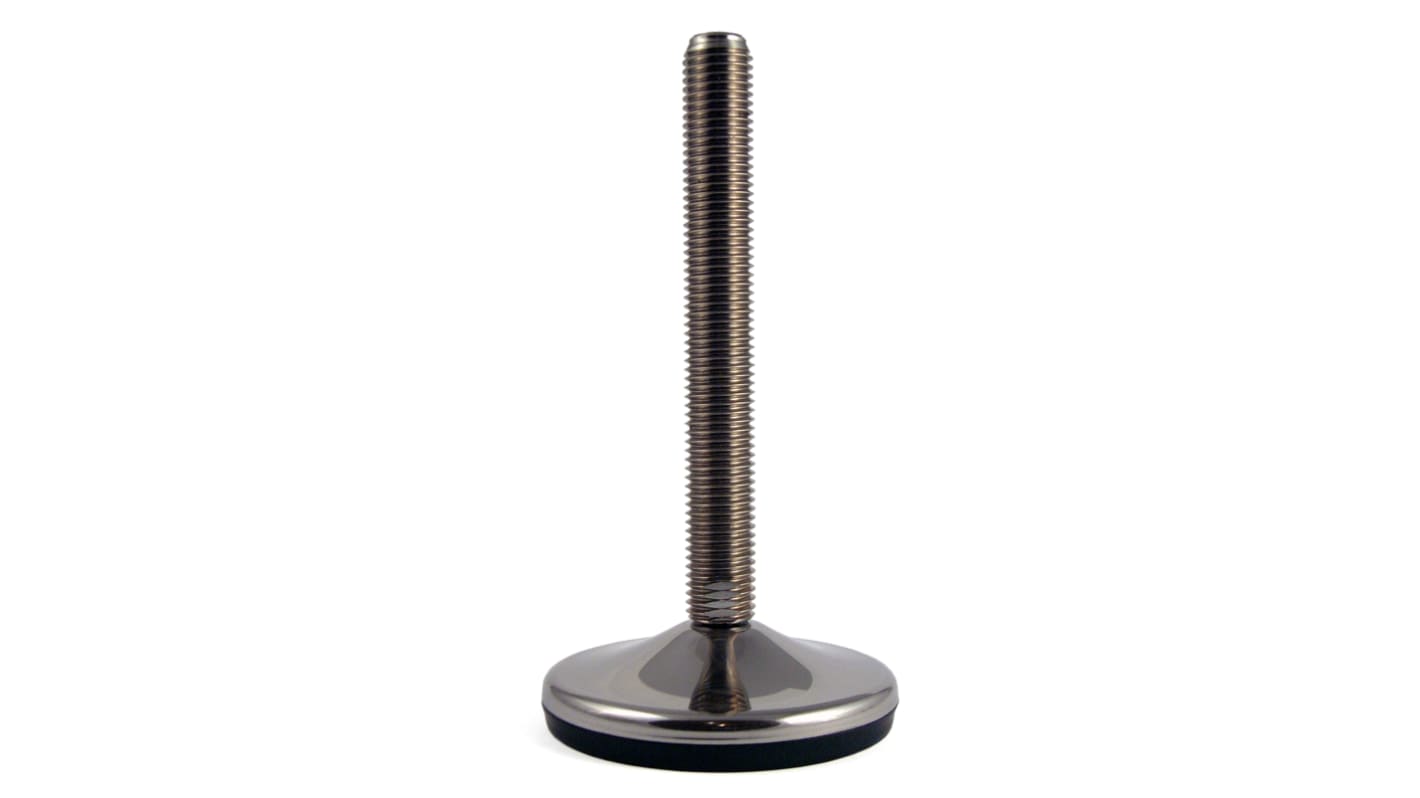 RS PRO M16 100mm Dia. Stainless Steel Adjustable Foot, 1500kg Static Load Capacity 10° Tilt Angle