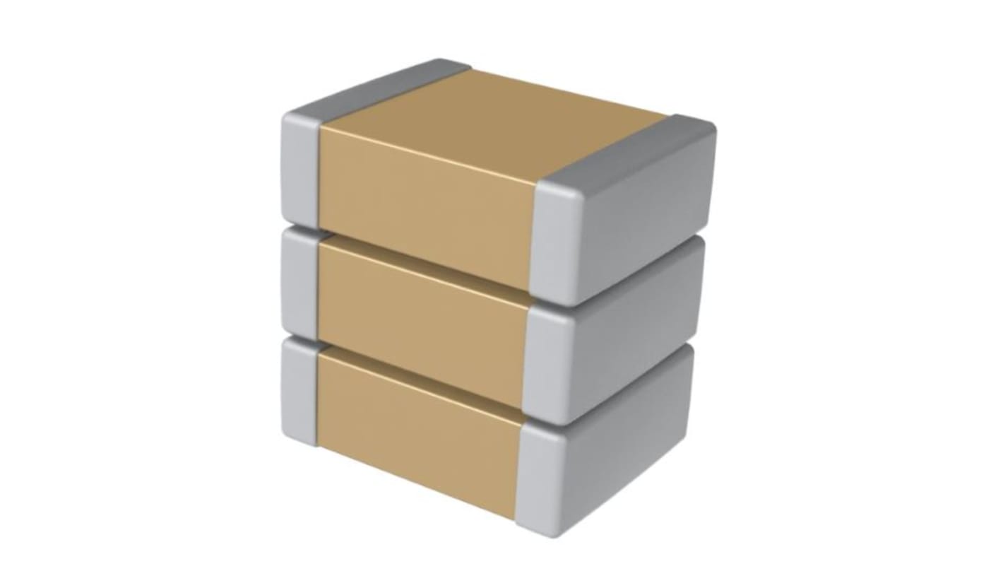 KEMET 940nF Multilayer Ceramic Capacitor MLCC, 500V dc V, 0.1 , SMD