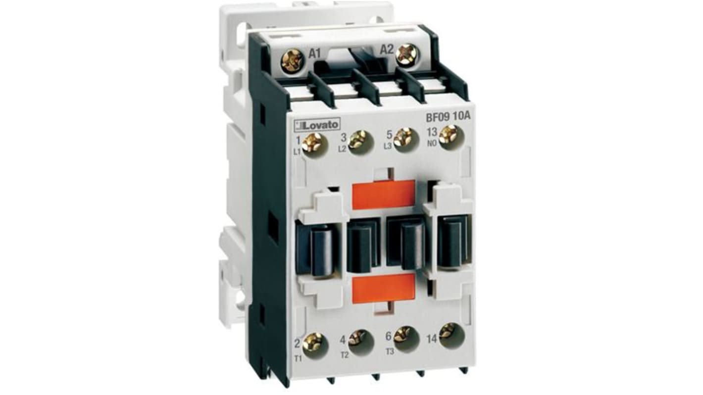 Lovato Contactor, 400 V ac Coil, 3-Pole, 25 A, 11 kW, 1NC