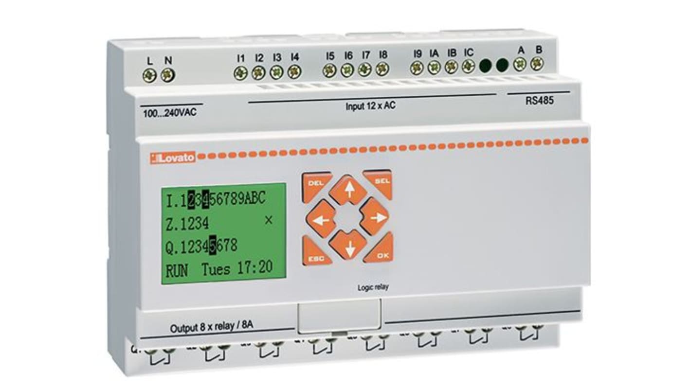 Rs-Online CPU PLC Lovato LRD ingressi: 12 uscite: 8
