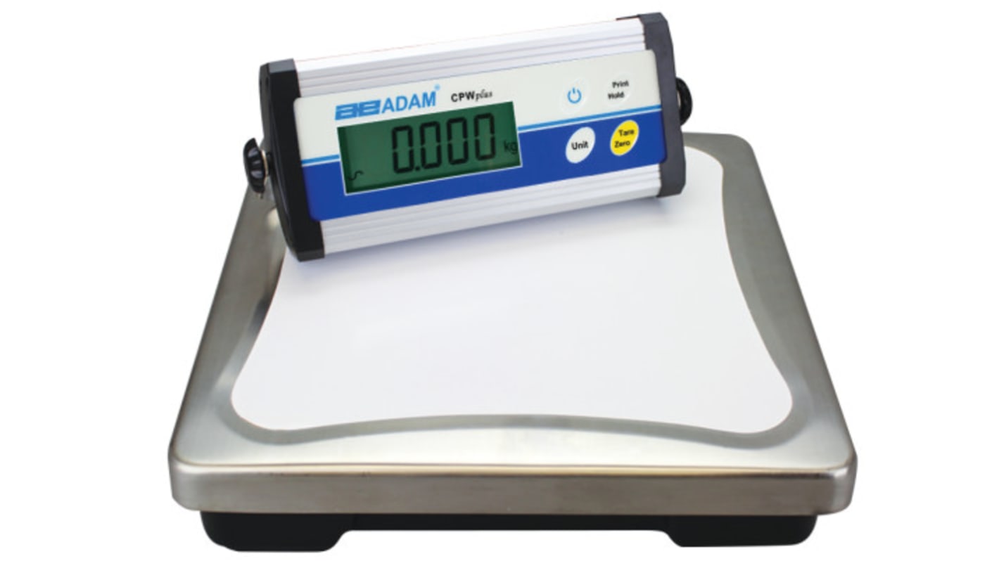 Adam Equipment Co Ltd CPW PLUS 35 Platform Weighing Scale, 35kg Weight Capacity PreCal