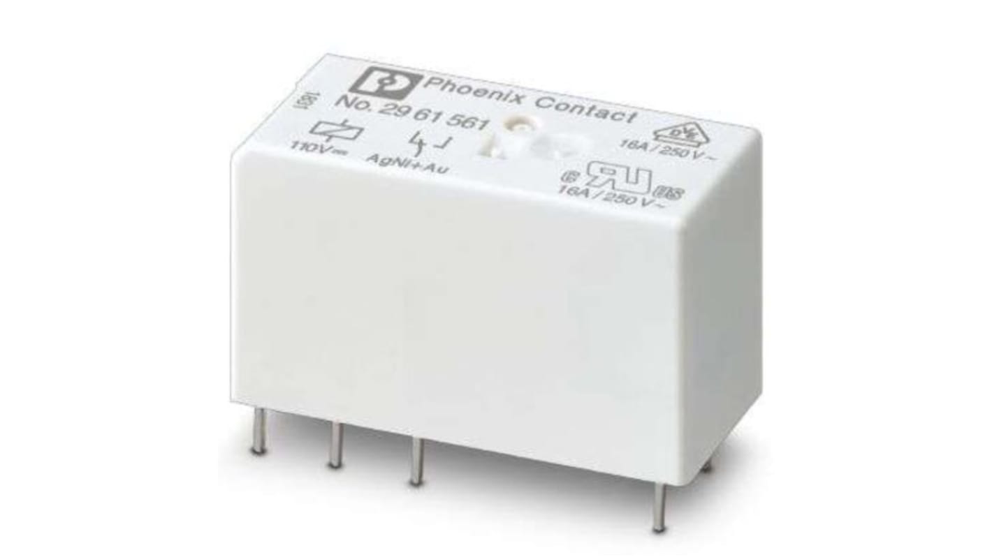 Phoenix Contact DIN Rail Non-Latching Relay, 110V dc Coil, 16A Switching Current