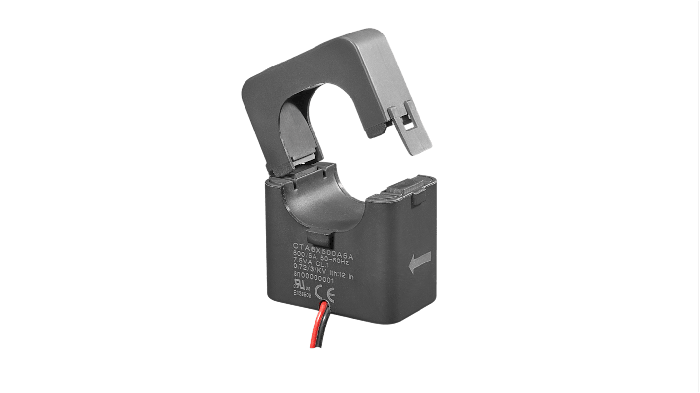Carlo Gavazzi CTA Series Split Core Current Transformer, 100:5, 24mm Bore, 600 V ac