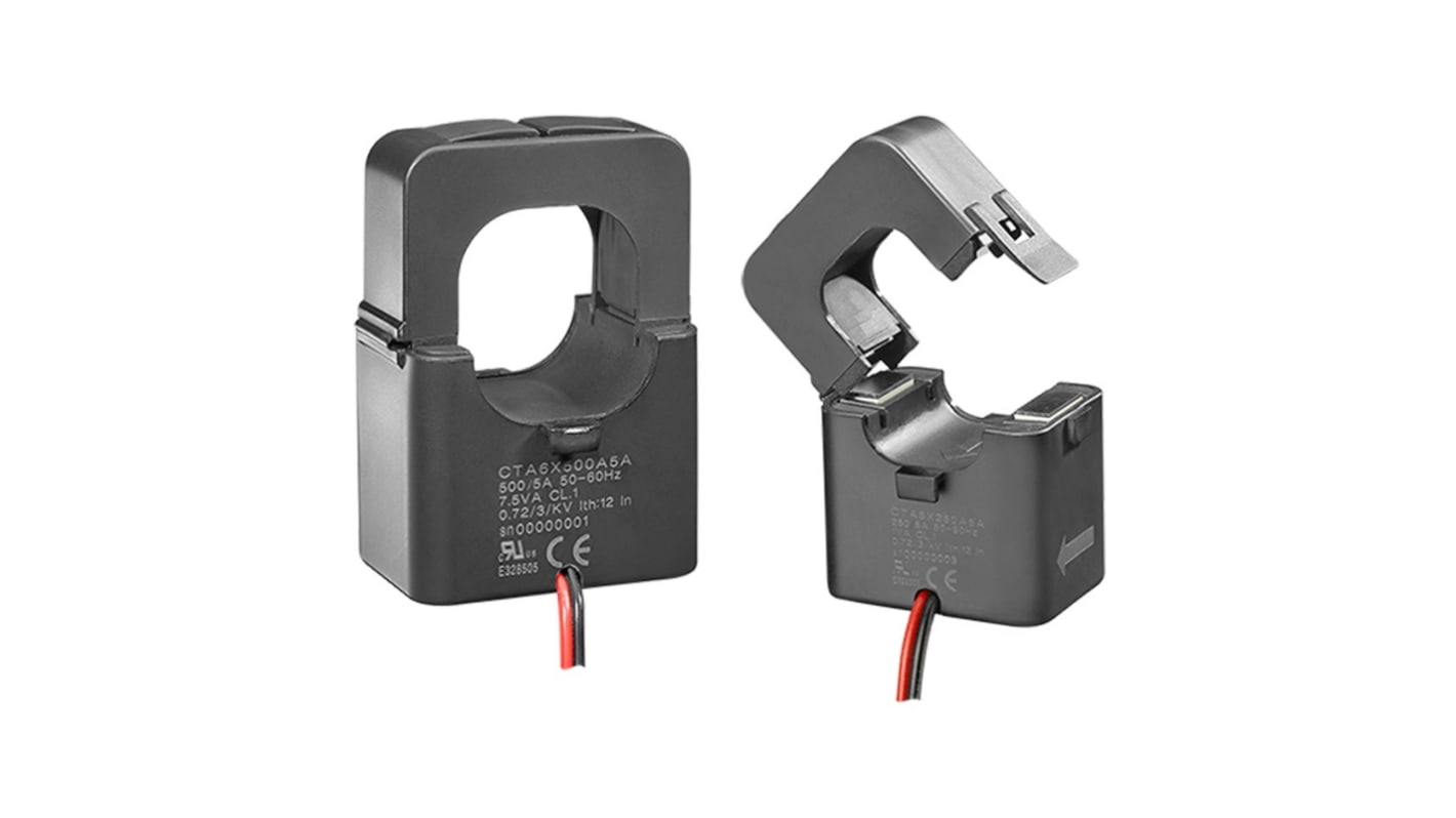 Carlo Gavazzi CTA Series Split Core Current Transformer, 250:5, 24mm Bore, 600 V ac