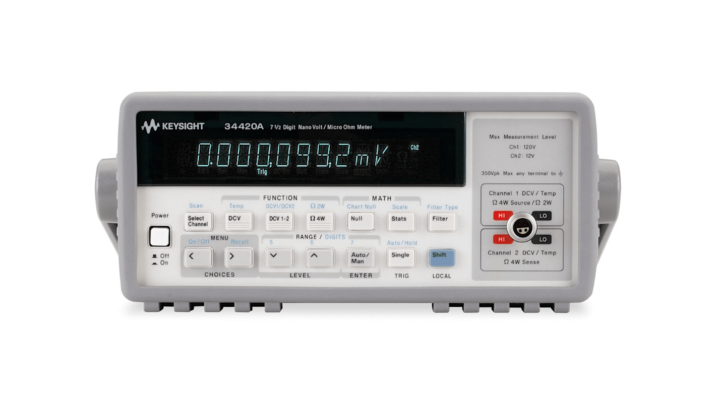 Keysight Technologies マイクロオームメータ 10 MO 低抵抗 34420A