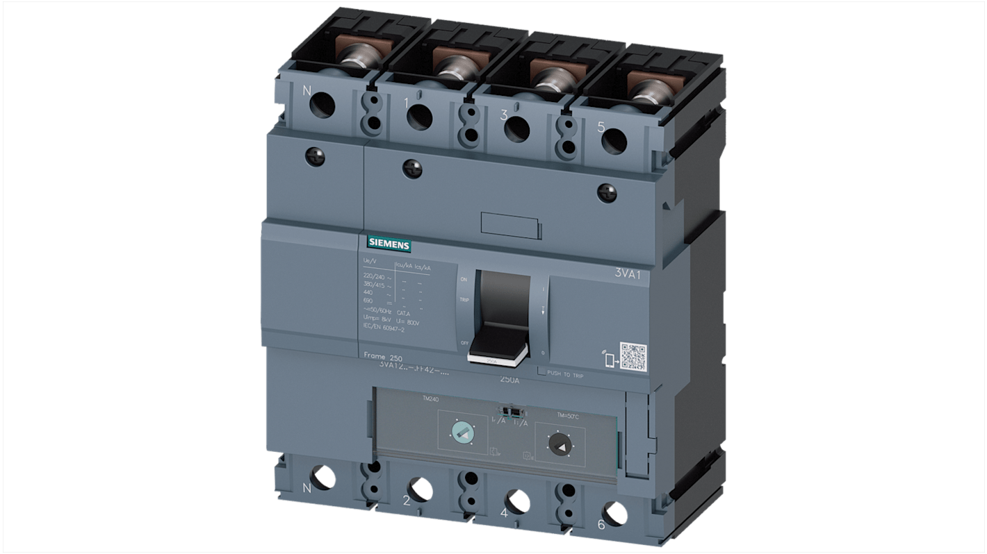 Siemens SENTRON 3VA1 MCB, 4P, 160A