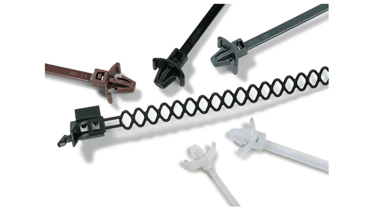 HellermannTyton Cable Tie, 100mm x 2.5 mm, Black PA 6.6 UV Resistant, Pk-100