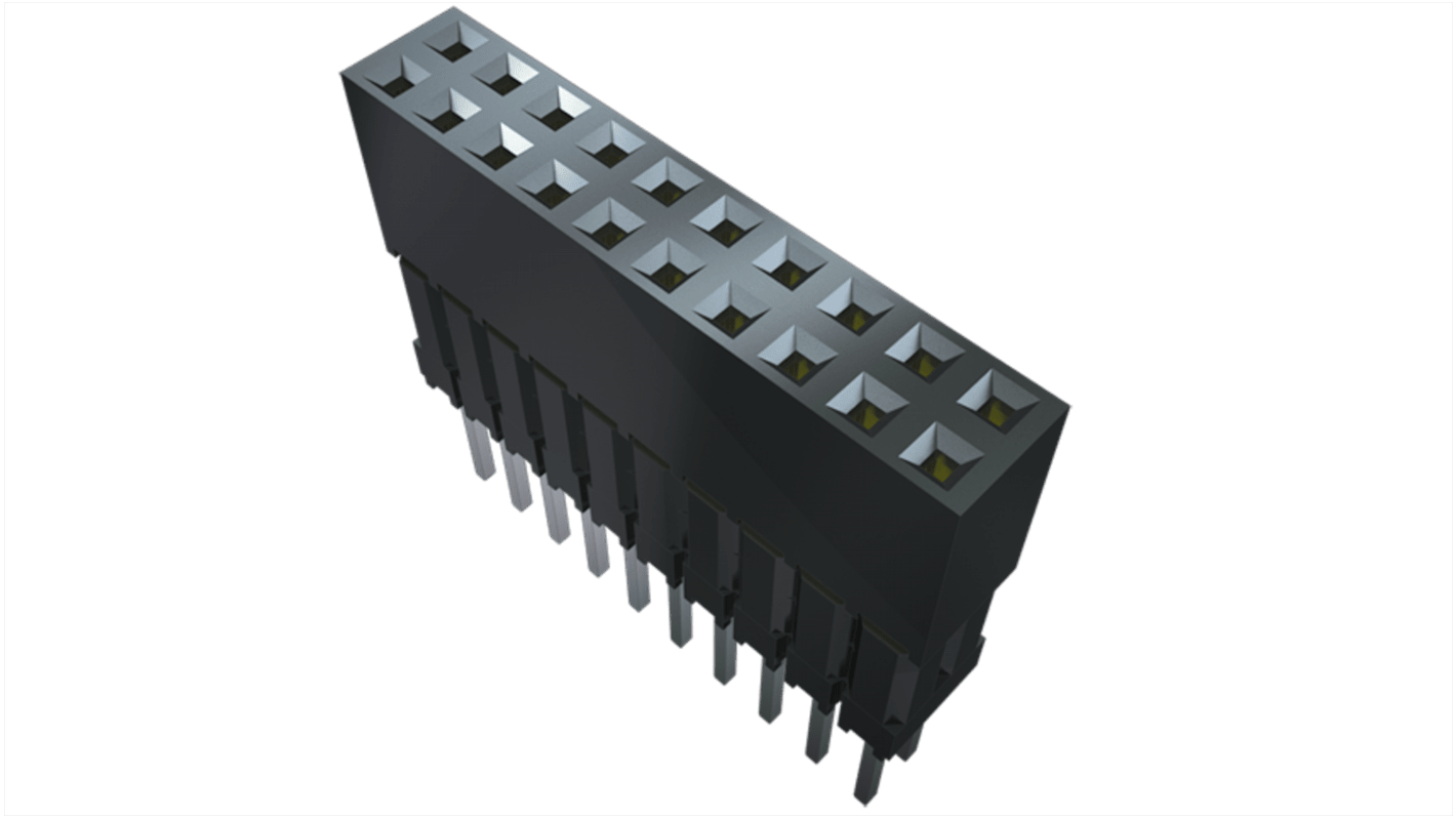 Gniazdo PCB 64 -pinowe 2 -rzędowe raster: 2.54mm typu płytka – płytka Proste Przewlekany