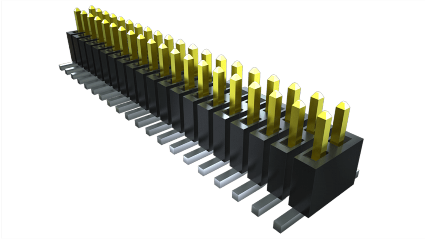 Samtec FTSH Series Vertical PCB Header, 8 Contact(s), 1.27mm Pitch, 2 Row(s)