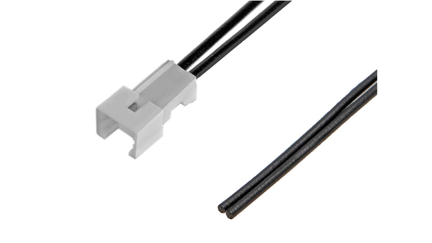 Conjunto de cables Molex PicoBlade 218111, long. 75mm, Con A: Macho, 2 vías, paso 1.25mm
