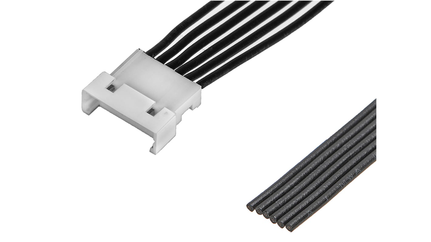 Conjunto de cables Molex PicoBlade 218111, long. 75mm, Con A: Macho, 6 vías, paso 1.25mm