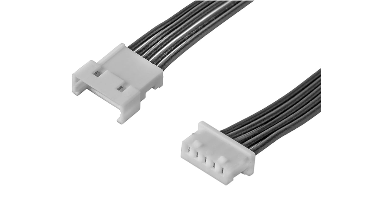 Conjunto de cables Molex PicoBlade 218113, long. 75mm, Con A: Hembra, 5 vías, Con B: Macho, 5 vías, paso 1.25mm