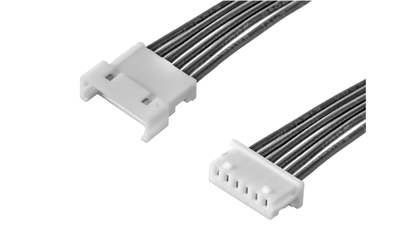 Conjunto de cables Molex PicoBlade 218113, long. 75mm, Con A: Hembra, 6 vías, Con B: Macho, 6 vías, paso 1.25mm