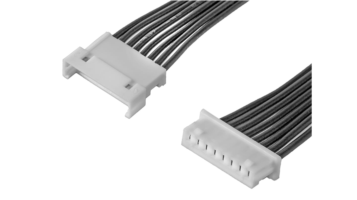 Conjunto de cables Molex PicoBlade 218113, long. 75mm, Con A: Hembra, 8 vías, Con B: Macho, 8 vías, paso 1.25mm