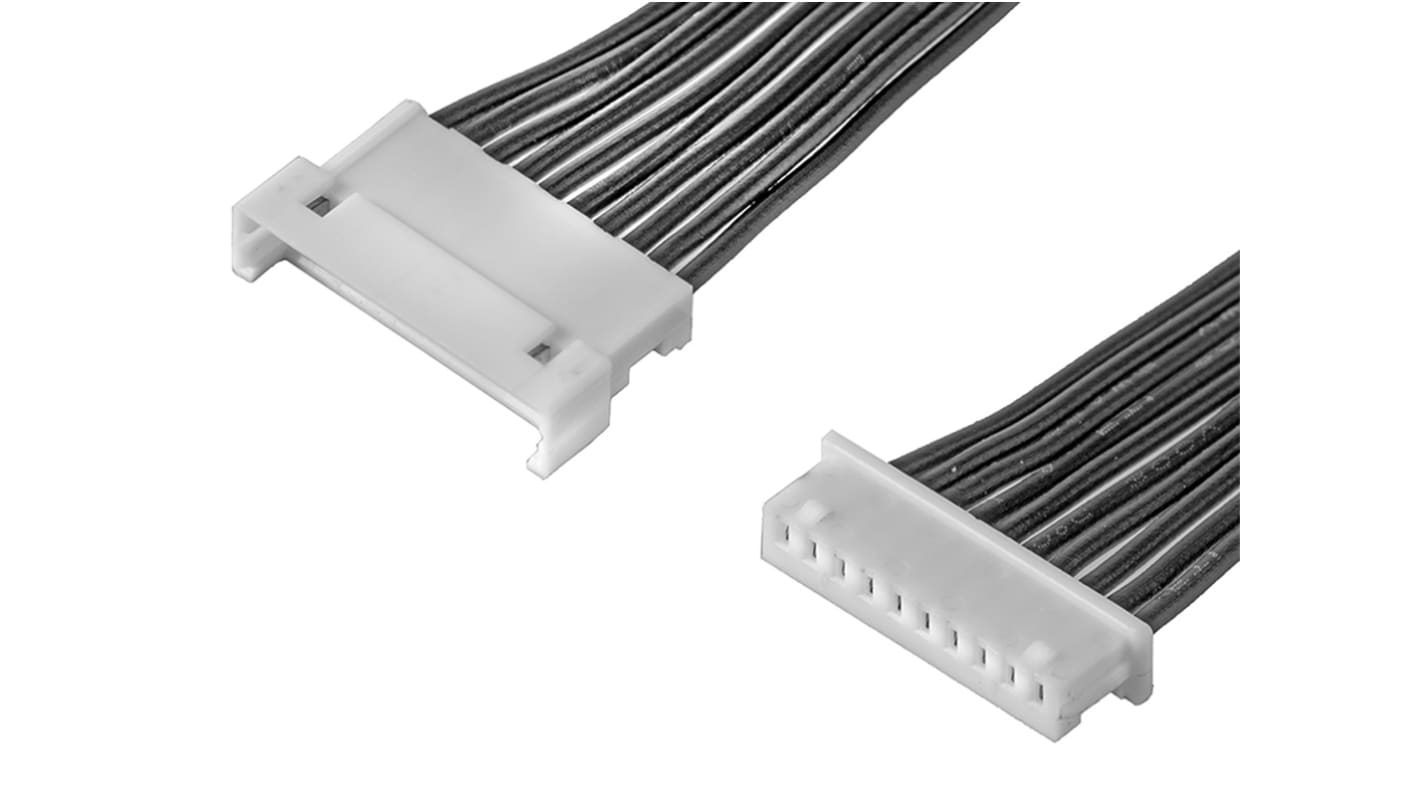 Conjunto de cables Molex PicoBlade 218113, long. 75mm, Con A: Hembra, 10 vías, Con B: Macho, 10 vías, paso 1.25mm