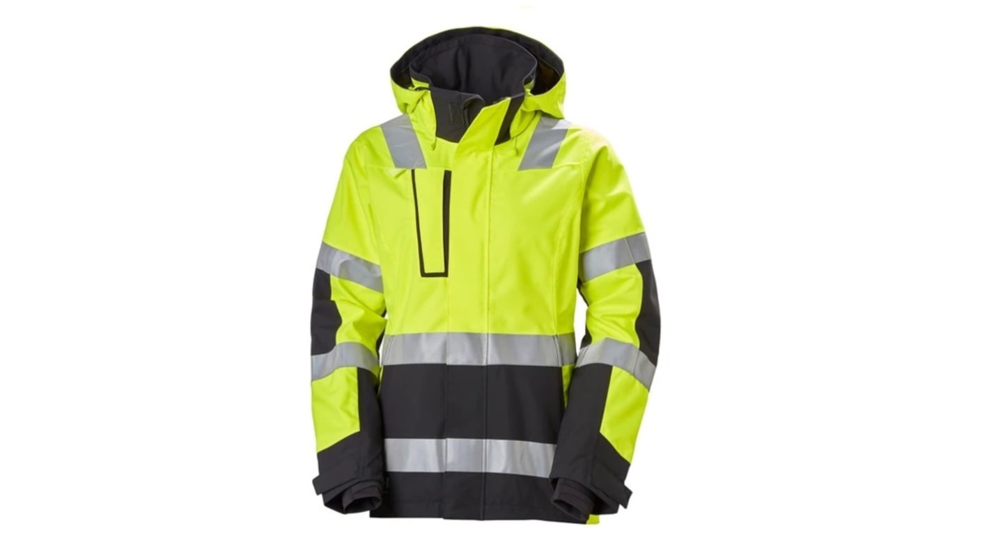 Helly Hansen Black/Green/White/Yellow Unisex Hi Vis Winter Jacket, L