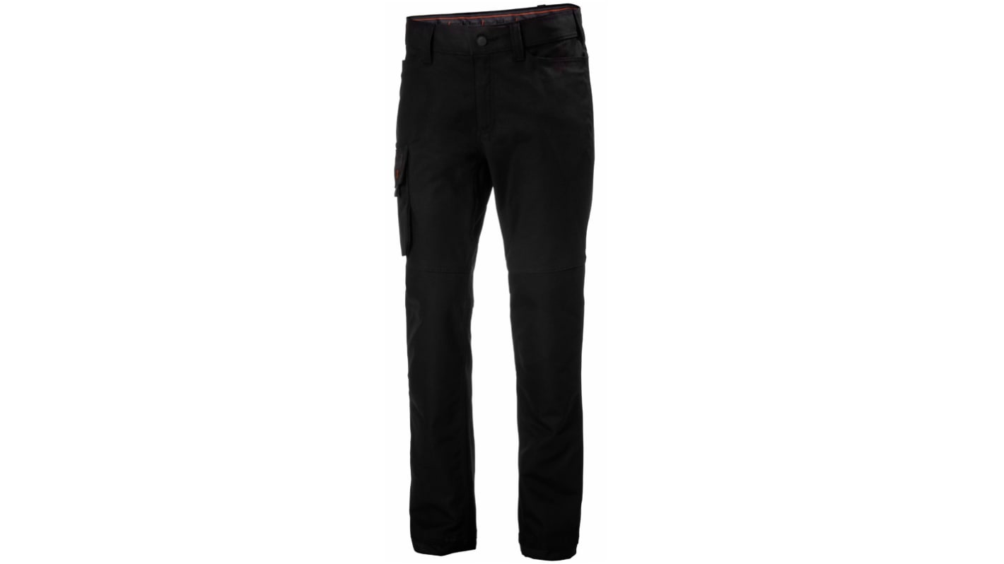 Helly Hansen Luna Damen Arbeitshose, Baumwolle, Polyester Schwarz Leichte Ausführung, Größe 65cm / 26Zoll x 29.5Zoll