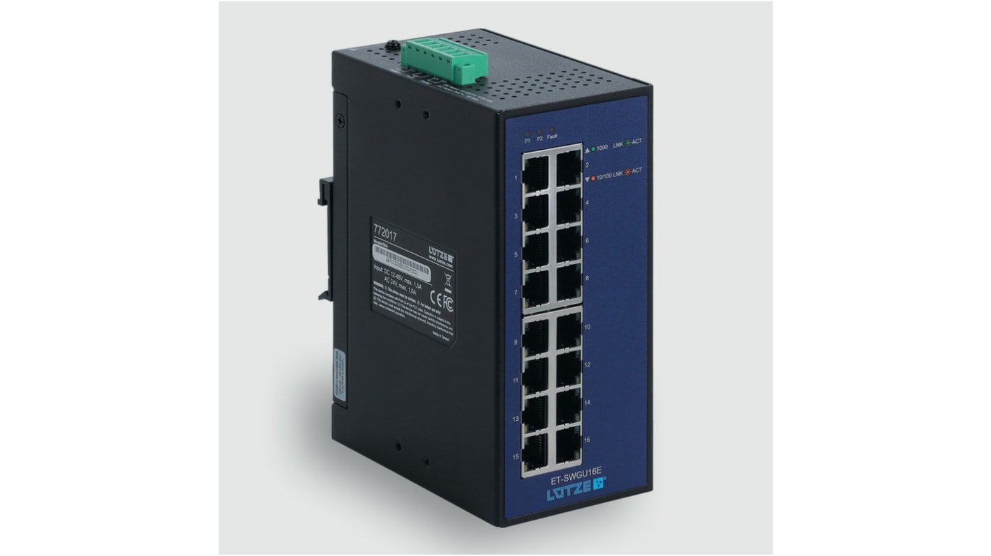 Switch Ethernet F Lutze Ltd, 16 RJ45