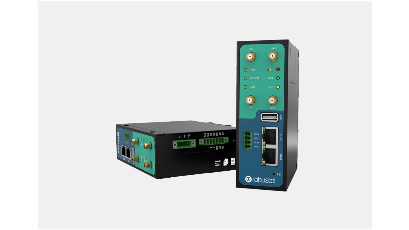 Router Robustel, 2 porte LAN, 10/100Mbit/s, 2G, 3G, 4G, Ethernet, LoraWAN