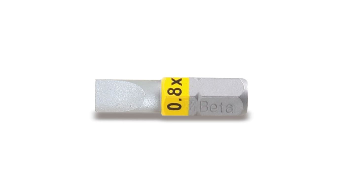 BETA Slotted Screwdriver Bit, 0.6 x 4.5 mm Tip