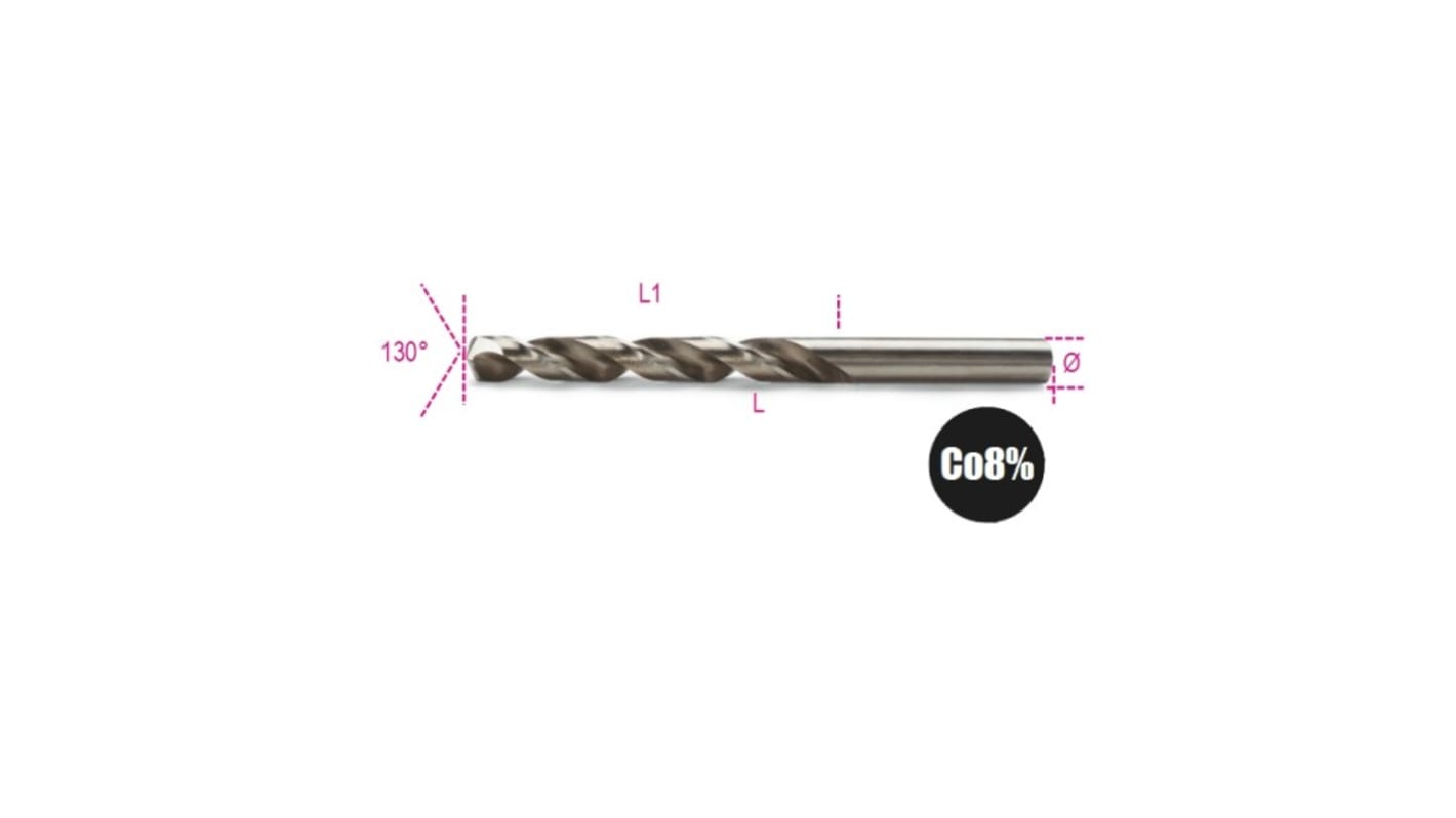 BETA 415 Series HSS Twist Drill Bit for Metal, 5.5mm Diameter, 93 mm Overall