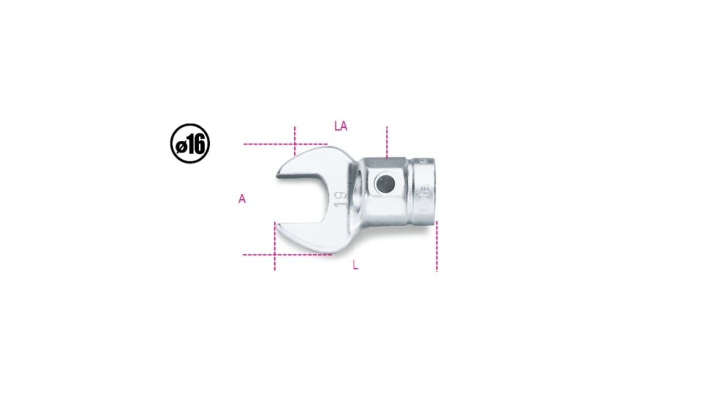 BETA Pipe Wrench, 62 mm Overall, 21mm Jaw Capacity