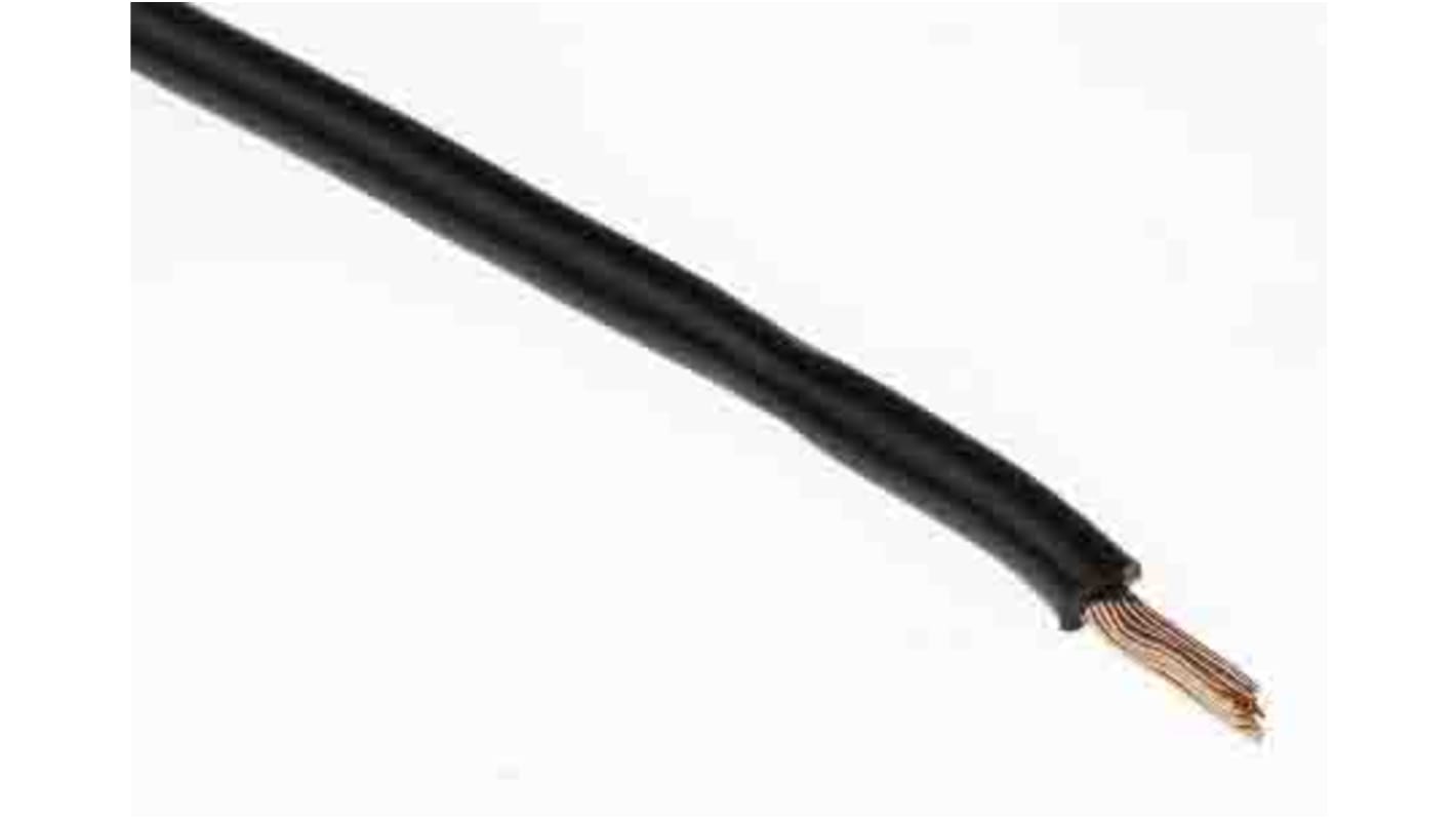 RS PRO Black 1.5mm² Hook Up Wire, 16 AWG, 30/0.2 mm, 305m, PVC TI3 Insulation