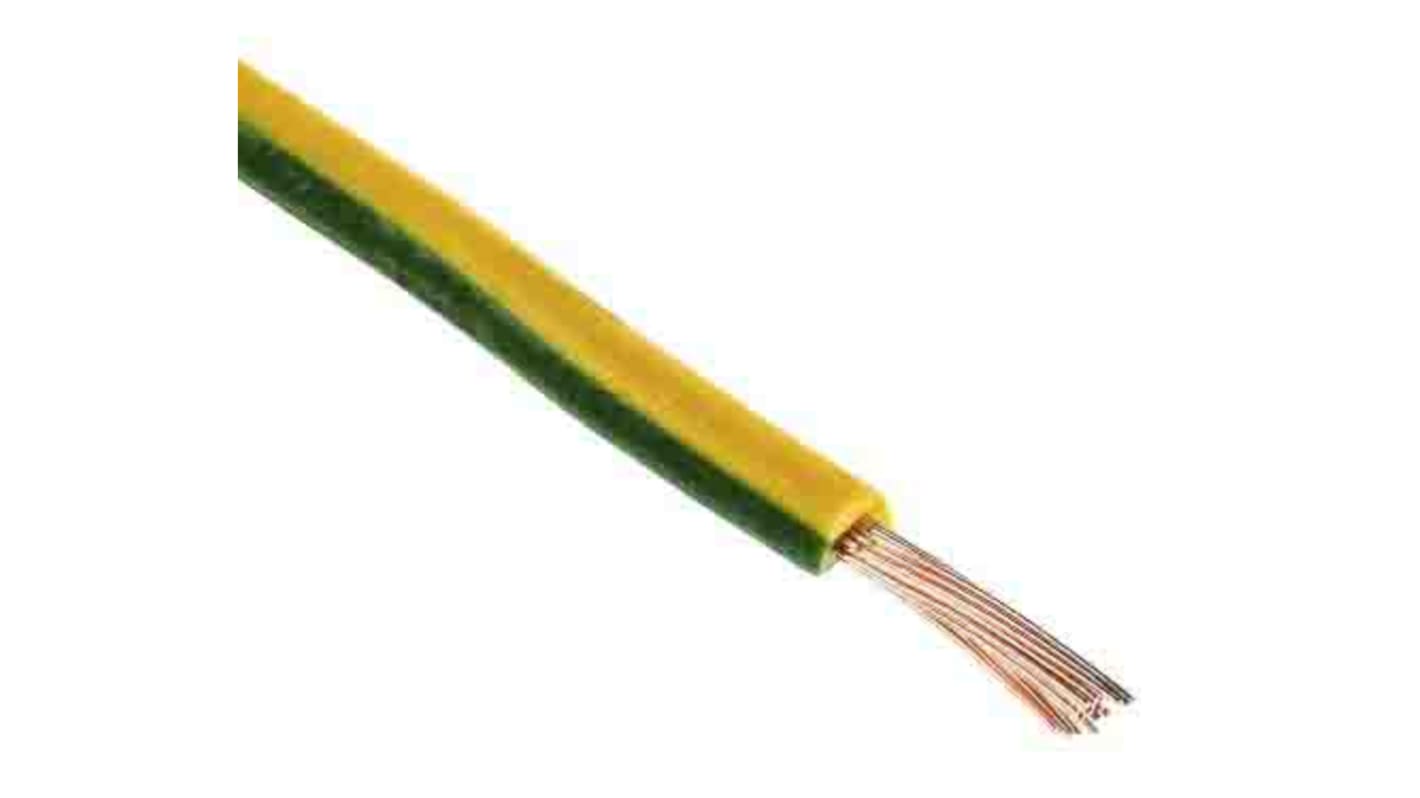 Cavo di collegamento apparecchiature RS PRO, 1.5mm², 16 AWG, , 1 kV c.c., 600 V c.a., 305m, Verde-Giallo, UL1015