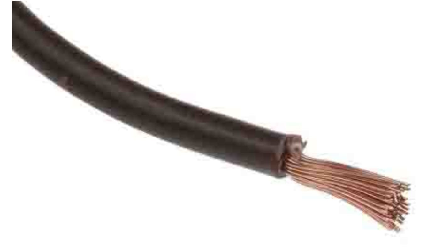 RS PRO Brown 2.5mm² Hook Up Wire, 14 AWG, 50/0.25 mm, 305m, PVC TI3 Insulation