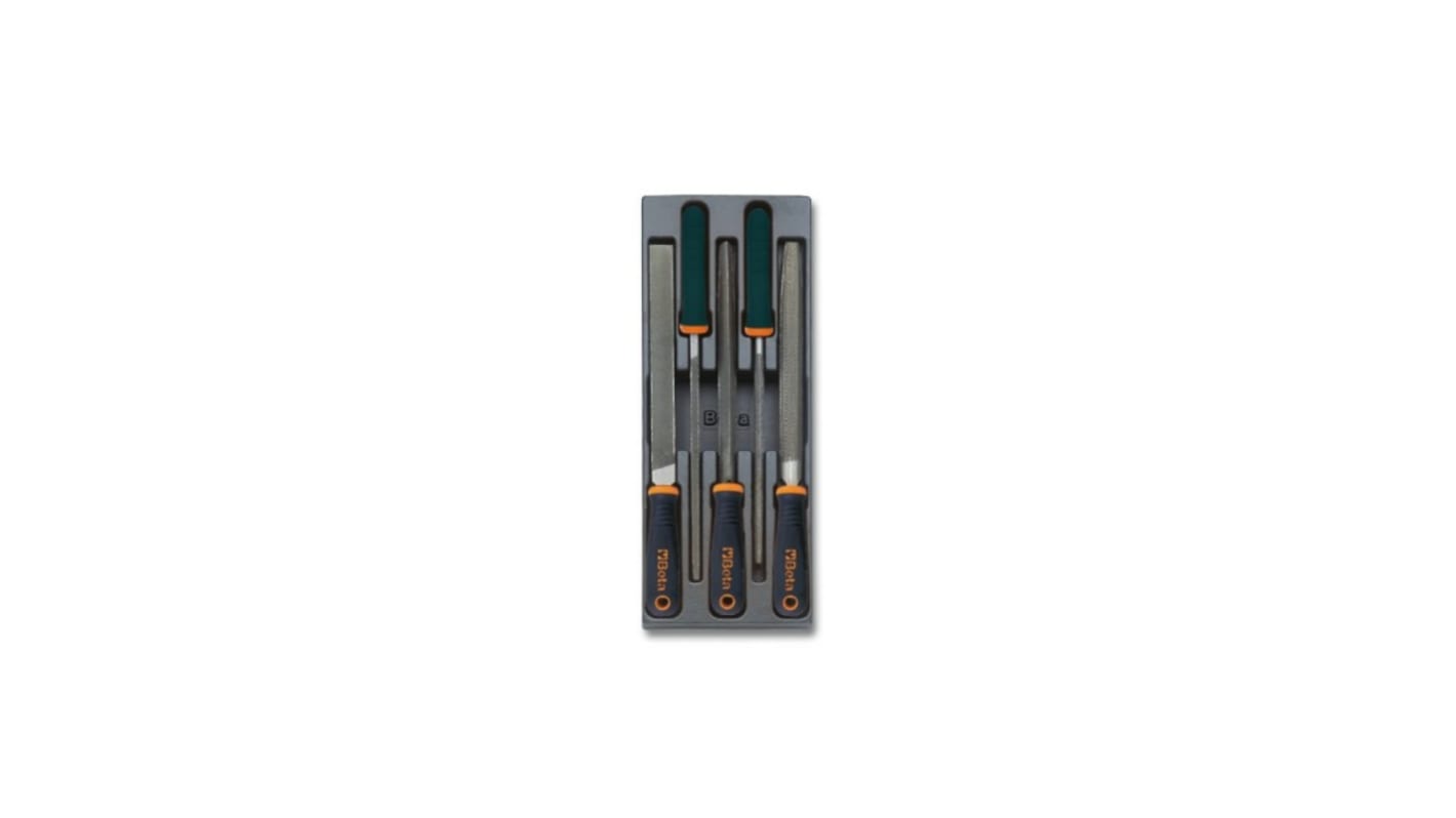 BETA 200mm, Second Cut, Flat File Handle With Soft-Grip Handle