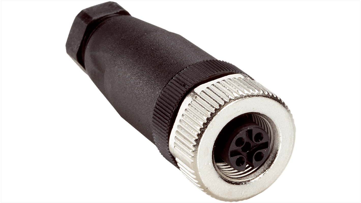 SICK Circular Connector, 4 Contacts, Cable Mount, M12 Connector, Plug, Female, IP67