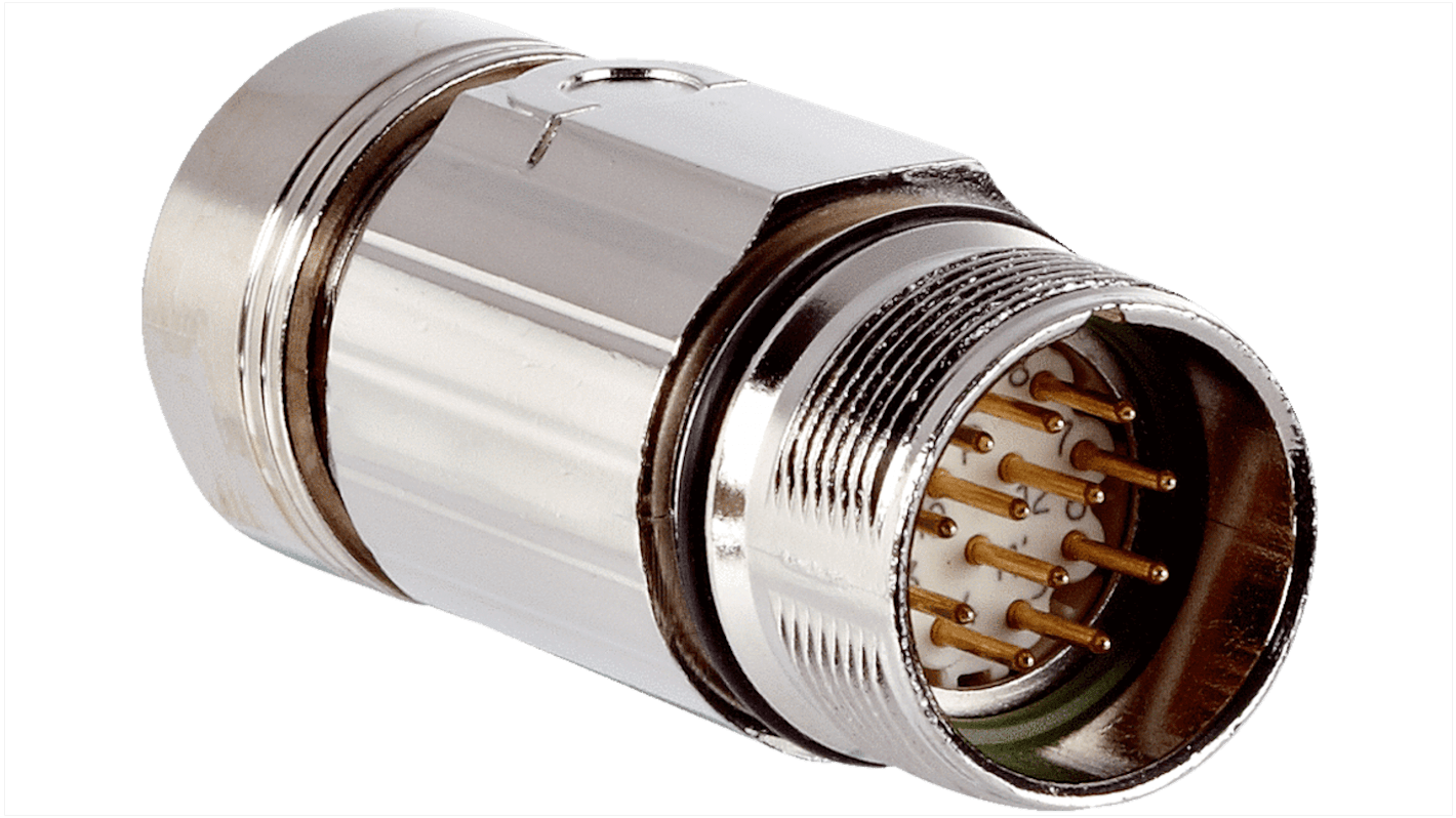 SICK Circular Connector, 12 Contacts, Cable Mount, M23 Connector, Plug, Male, IP67