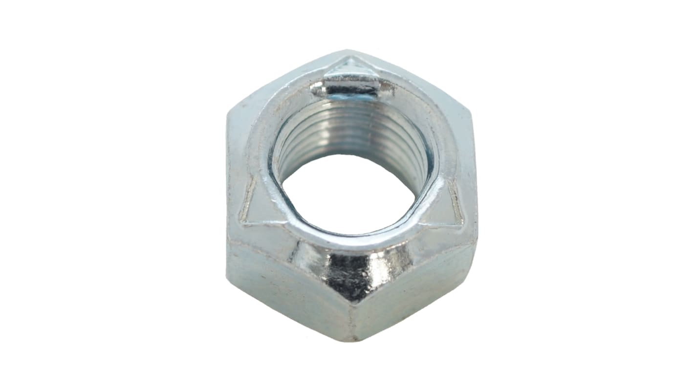 RS PRO, Bright Zinc Plated Steel Locking Nut, DIN 980V, M12