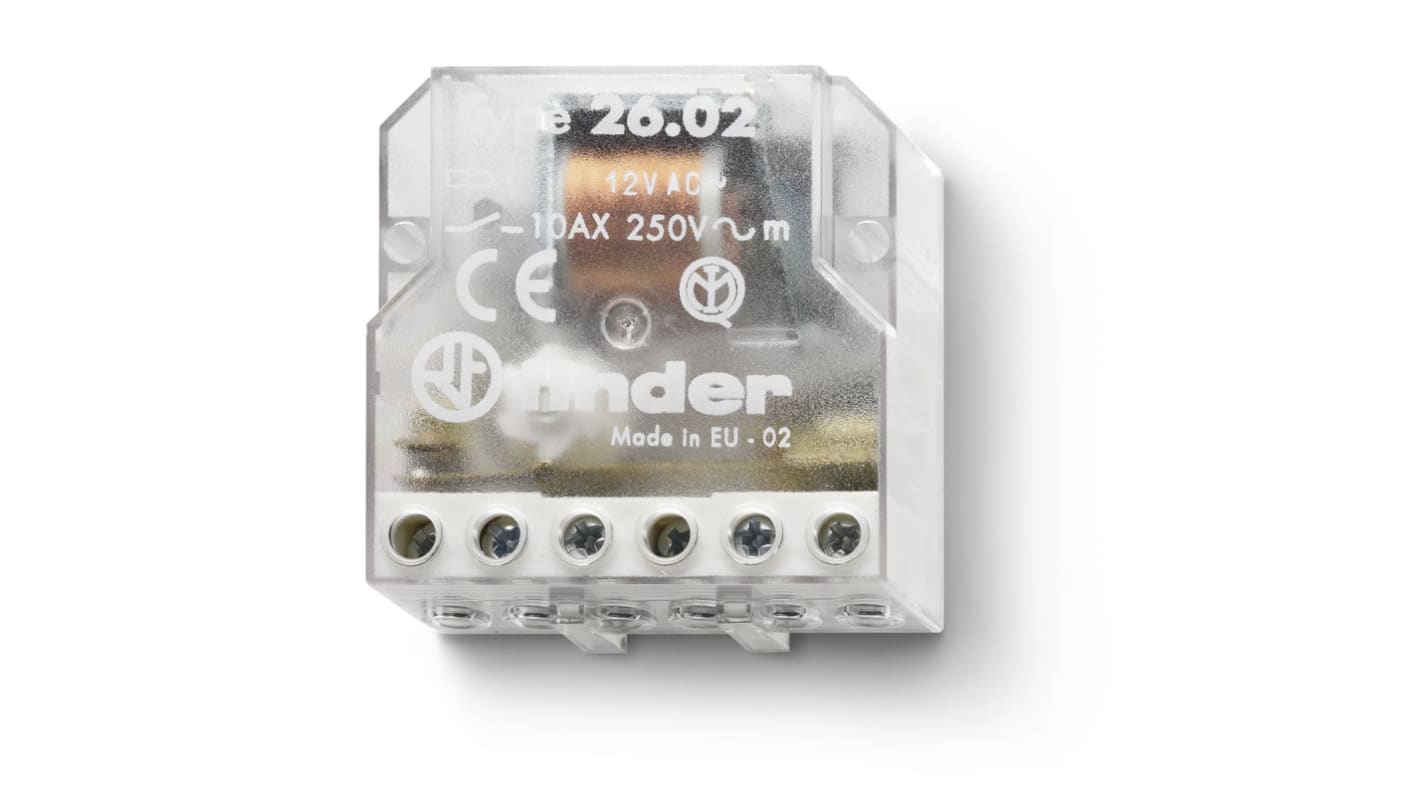 Finder Panel Mount Modular Step Relay, 24V ac Coil, 10A Switching Current, DPST