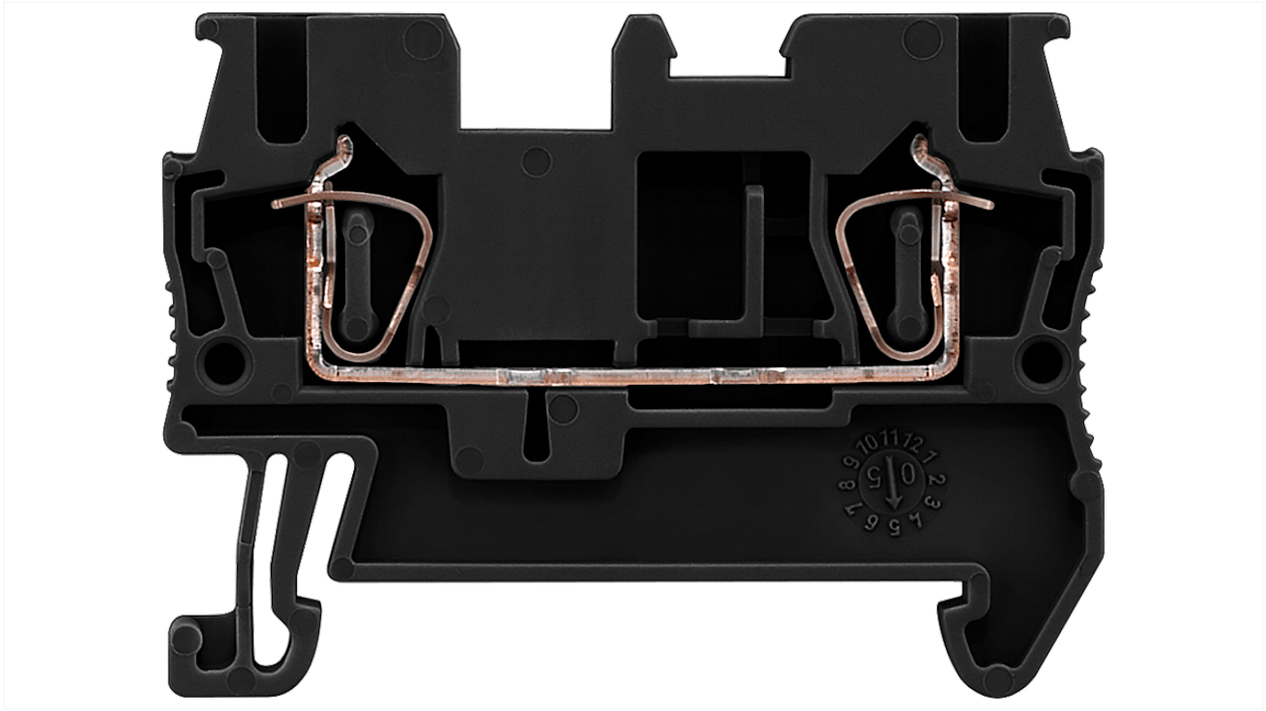 Siemens 8WH2000 Series Black DIN Rail Terminal Block, 2.5mm², Spring Termination