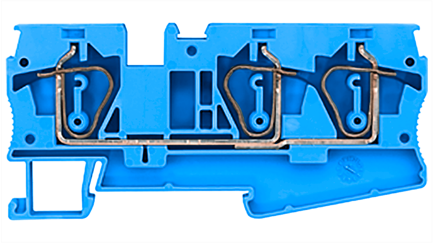 Siemens 8WH2003 Series Blue DIN Rail Terminal Block, 1.5mm², Spring Termination