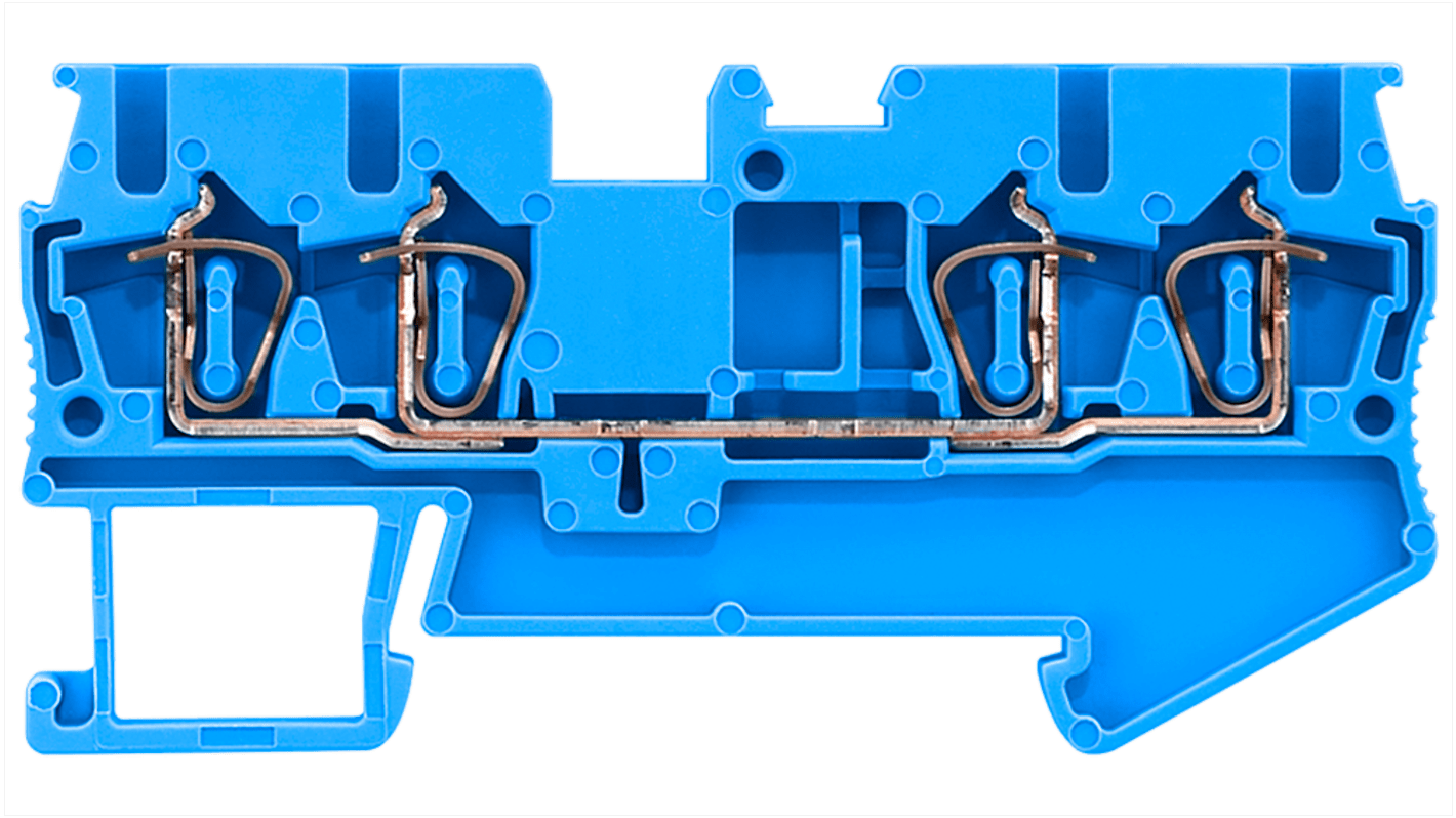 Siemens 8WH2004 Series Blue DIN Rail Terminal Block, 1.5mm², Spring Termination