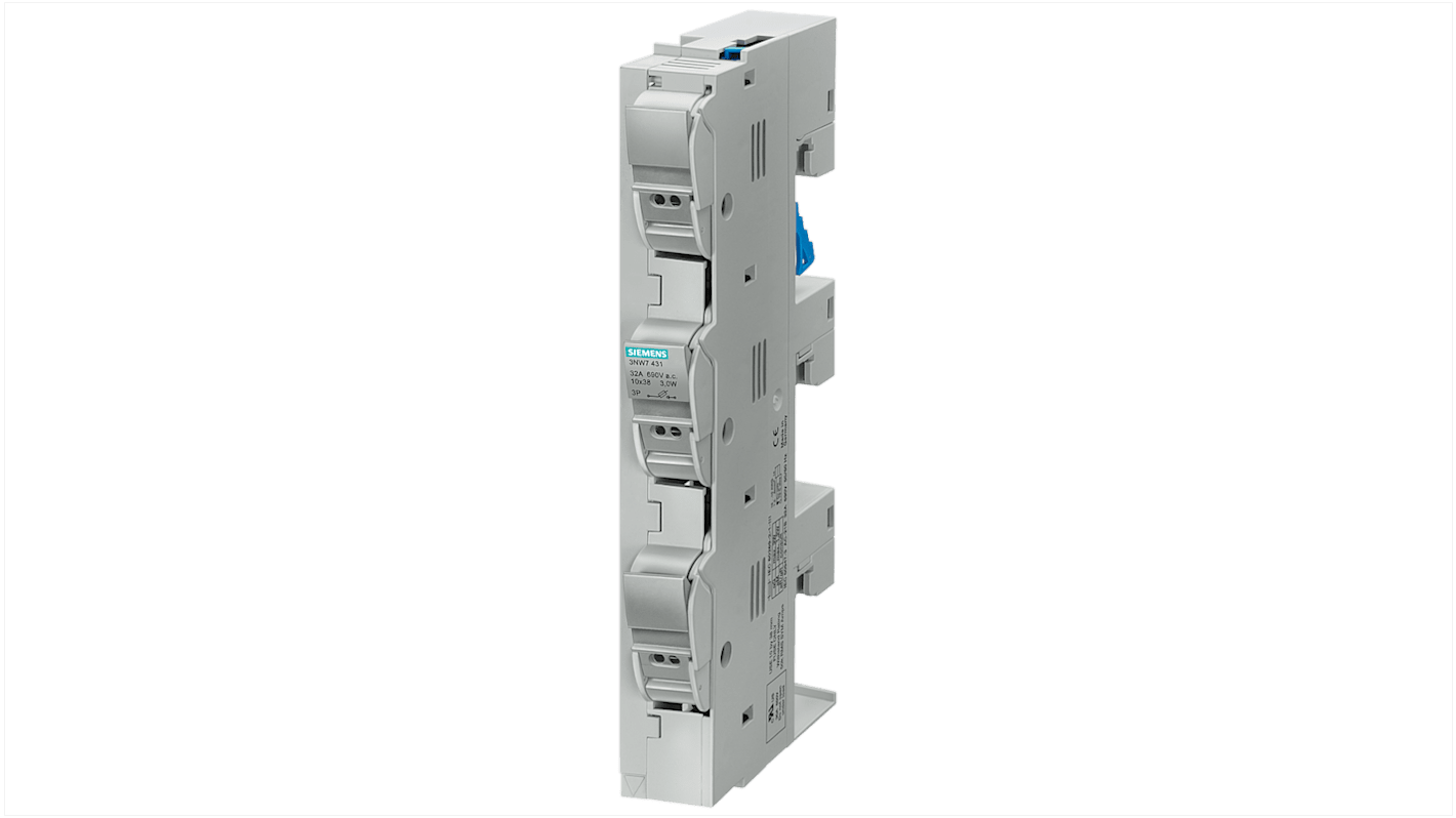 Portafusibili per montaggio su guida Siemens, 3P, 30A, 600V